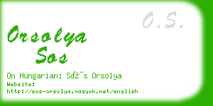 orsolya sos business card